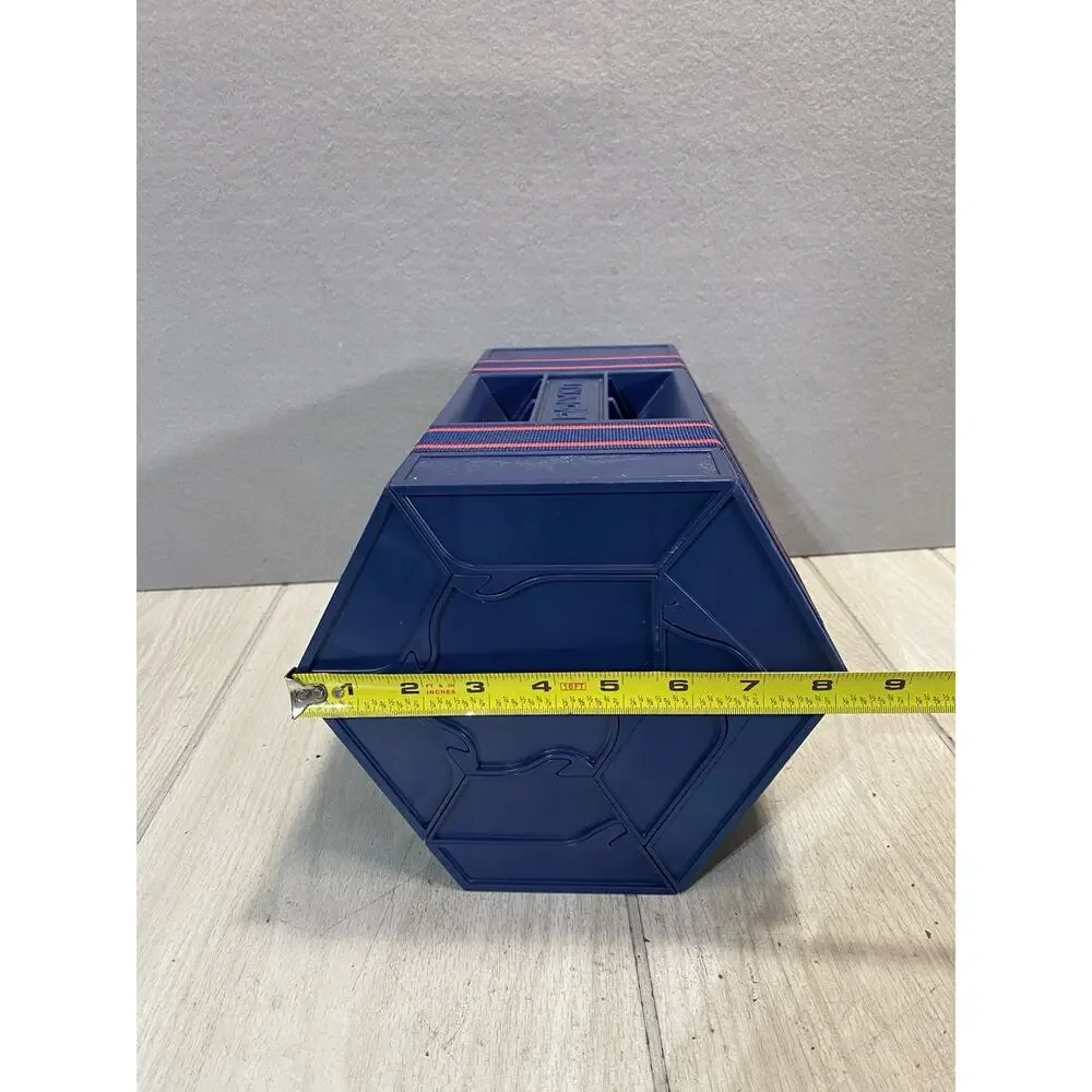 Blue VINTAGE ROLYKIT ROLL UP BOX PORTABLE STORAGE Organizer Tackle Crafts Sewing